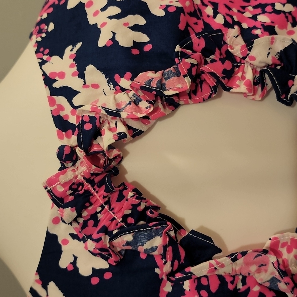 Lilly Pulitzer Fiesta Stretch Pink and Blue Beyond the Sea Dress - Picture 10 of 13